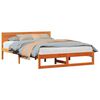 vidaXL Cadru de pat Maroniu cerat 150 x 200 cm Lemn de pin masiv