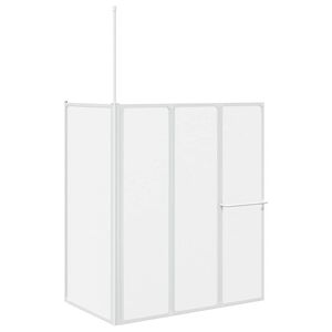 vidaXL Paravan cadă duș &icirc;n formă de L 70x120x137 cm 4 panouri pliabil
