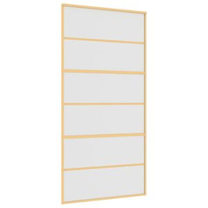 vidaXL Ușă glisantă, auriu, 102,5x205 cm, sticlă ESG mată și aluminiu