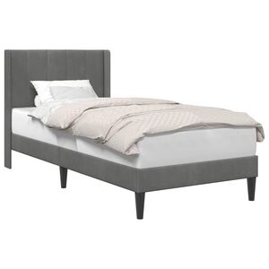 vidaXL Cadru de pat cu headboard Gri &icirc;nchis 80 x 200 cm Catifea