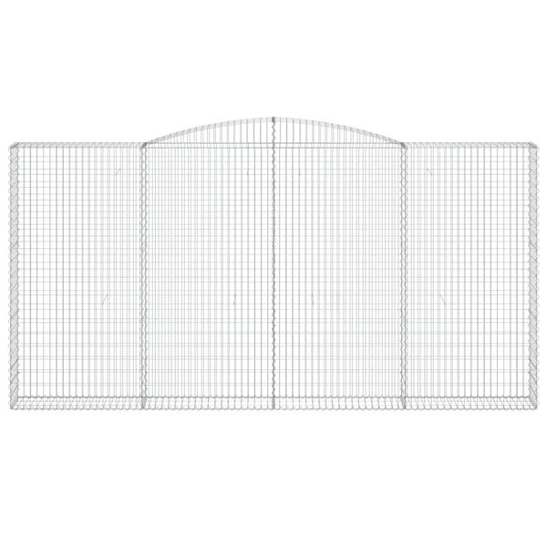 vidaXL Coșuri gabion arcuite 9 buc. 400x30x200/220 cm fier galvanizat