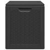 vidaXL Cutie de depozitare pentru grădină, negru, 90L, PP ratan