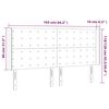 vidaXL Tăblie de pat cu LED, albastru &icirc;nchis, 163x16x118/128cm catifea