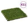 vidaXL Plăci de iarbă artificială, 11 buc, verde, 30x30 cm