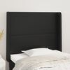 vidaXL Tăblie de pat cu aripioare, negru, 93x16x118/128 cm, piele eco
