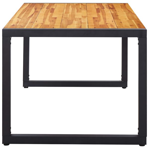 vidaXL Set de masă pentru grădină, 7 piese, negru