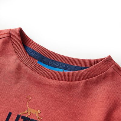 Tricou pentru copii cu mâneci lungi roșu ars 92