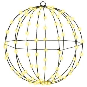 vidaXL Bola Alb cald 40 x 40 x 42 cm Metal 120 LED-uri