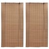 vidaXL Jaluzele din bambus tip rulou, 2 buc., maro, 150 x 220 cm