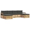 vidaXL Set de canapele de exterior 6 buc. Alb și antracit