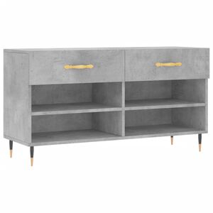 vidaXL Bancheta pantofar, gri beton, 102x35x55 cm, lemn prelucrat