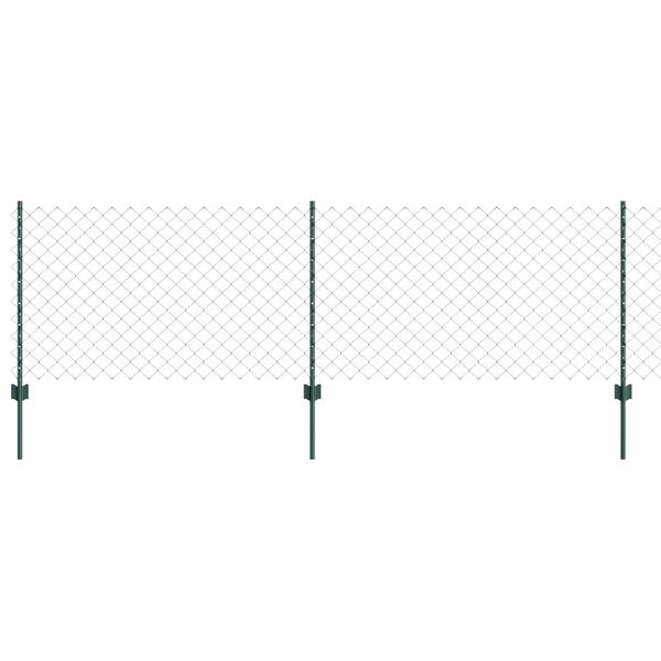 vidaXL Gard cu St&acirc;lp Verde 0,8 x 10 m Oțel și PVC