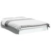 vidaXL Cadru de pat, alb ,135x190 cm, lemn prelucrat