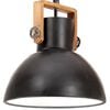 vidaXL Lampă suspendată industrială, negru, 40 cm, 25 W, rotund, E27