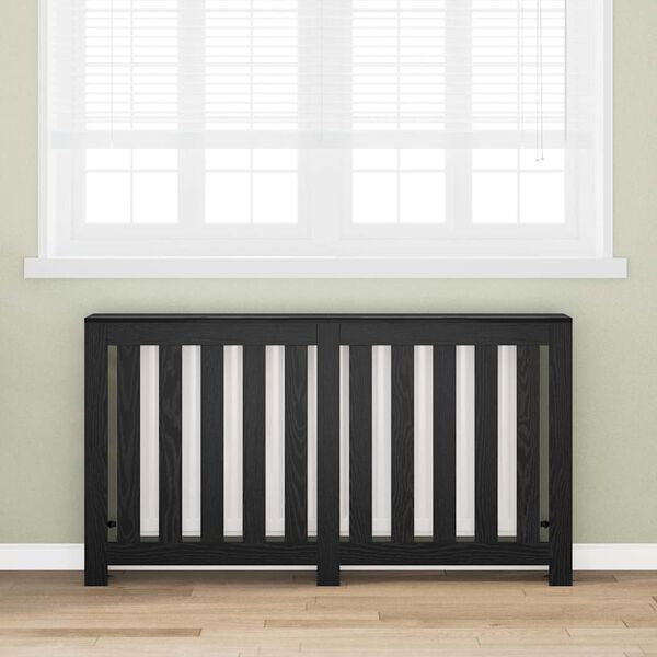 vidaXL Capac pentru radiator Stejar Negru 149 x 20 x 82 cm