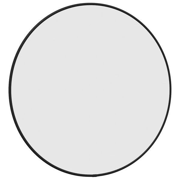 vidaXL Oglindă de perete rotundă, negru, &Oslash; 50 cm