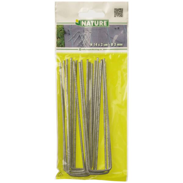 Nature Folie antiburuieni pentru sol cu țăruși, negru, 2 x 5 m