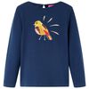 vidaXL Tricou cu m&acirc;neci lungi pentru copii bleumarin 128