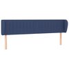 vidaXL Tăblie de pat cu aripioare, albastru, 183x23x78/88 cm textil