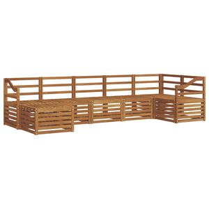 vidaXL Set canapea sectională 7 pcs natural Lemn Solid de Acacia
