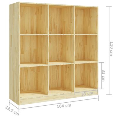vidaXL Bibliotecă/Separator cameră, 104x33,5x110 cm, lemn masiv pin