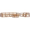 vidaXL Set de canapele de exterior 7 pcs natural Lemn Solid de Acacia