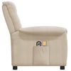 vidaXL Fotoliu de masaj electric, crem, microfibră
