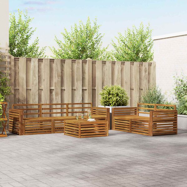 vidaXL Set de canapele de exterior 6 pcs natural