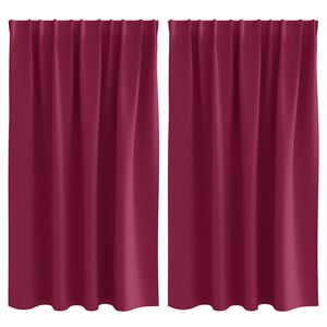 vidaXL Perdele Opaque cu Inel 2 buc. Roșu Vin 140 x 140 cm Poliester