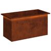 vidaXL Jardinieră de grădină cu LED Ruginit 40 x 80 x 40 cm
