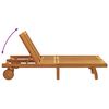 vidaXL Șezlong cu pernă Maro 125 x 200 x 84cm Lemn masiv de acacia