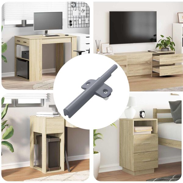 vidaXL Amortizor cu &icirc;nchidere soft 1161 pcs Gri 125 x 47 x 15 mm PP