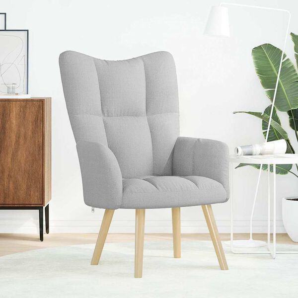 vidaXL Scaun de relaxare Cloud Grey Fabric