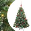 vidaXL Brad de Crăciun artificial cu 150 LED Verde 120 cm PE și PVC