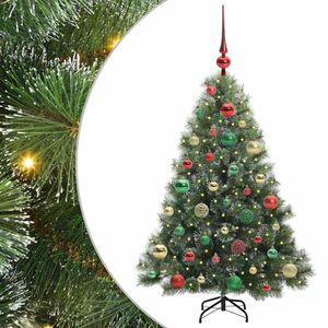 vidaXL Brad de Crăciun artificial cu 150 LED Verde 120 cm PE și PVC