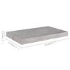 vidaXL Raft de perete suspendat, gri beton, 50x23x3,8 cm, MDF