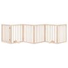 vidaXL Poartă de acces pentru câini cu ușă pliabilă, 6 panouri, 300 cm, lemn de plop