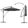 vidaXL Parasol banana cu brațe Antracit 294 x 294 x 248 cm