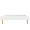 vidaXL Cadru de pat, alb, 75x190 cm, lemn prelucrat