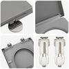 vidaXL Capacul de toaletă Gri 49 x 36 x 4 cm Duroplast