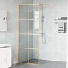 vidaXL Zid de duș walk-in Auriu 80 x 195 cm sticlă securizată