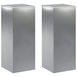 vidaXL Suport pentru plante 2 pcs Argintiu 40 x 40 x 100 cm