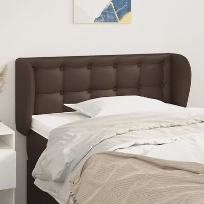 vidaXL Tăblie de pat cu aripioare maro 93x23x78/88 cm piele ecologică