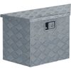 vidaXL Cutie din aluminiu, 70 x 24 x 42 cm, formă trapez, argintiu
