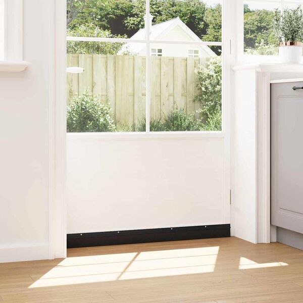 vidaXL Perdele de ușă cu perii cu montare prin &icirc;nșurubare 2 pcs Negru