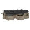 vidaXL Set canapele de grădină cu perne, 7piese gri deschis poliratan