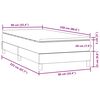 vidaXL Pat box spring cu saltea, negru, 90x220 cm, catifea