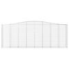 vidaXL Coșuri gabion arcuite 8 buc, 400x50x140/160 cm, fier galvanizat