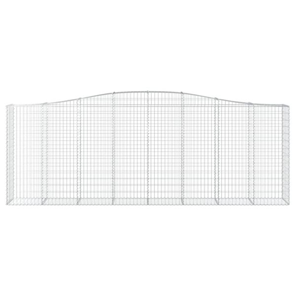 vidaXL Coșuri gabion arcuite 8 buc, 400x50x140/160 cm, fier galvanizat