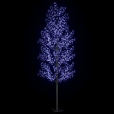 vidaXL Pom Crăciun, 1200 LED-uri lumină albastră flori de cireș 400 cm